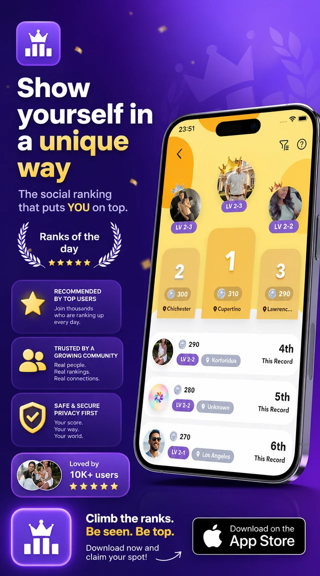 Color ranking and social feature screenshot